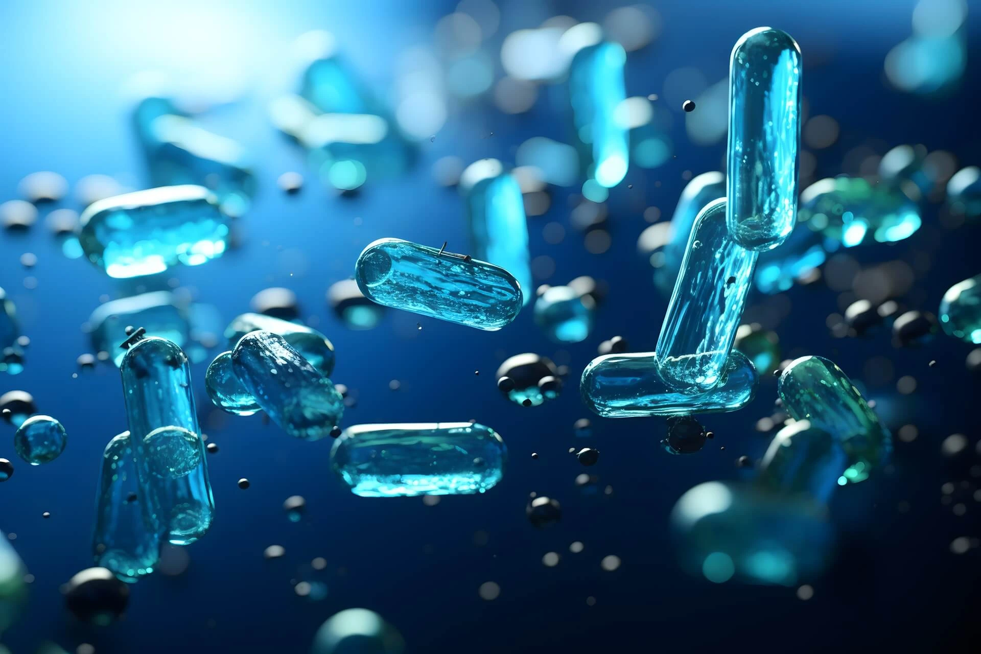 Abstract blue healthcare medicine