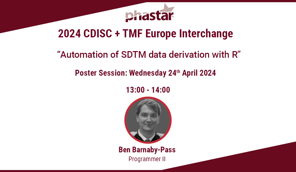 SDTM Automation Poster Session at CDISC + TMF Europe Interchange