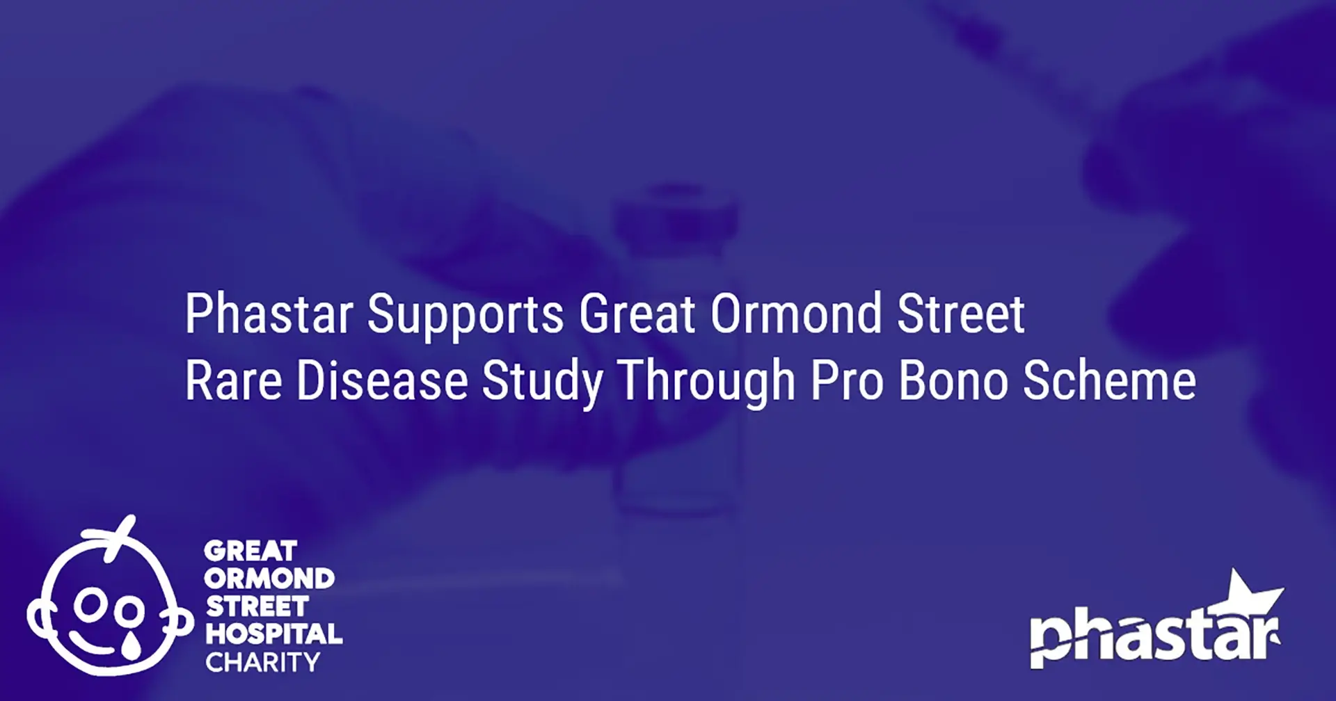 Phastar supports Great Ormond Street rare disease study through pro bono scheme
